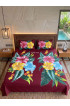 Hand Painted Rayon Bedsheet Set King Size